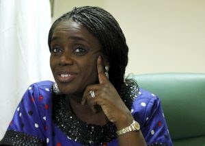 Nigeria’s Finance Minister Adeosun speaks after the inauguration of the Efficiency Unit during an exclusive interview with Reuters in Abuja, Nigeria
