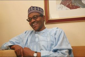 Buhari smiling