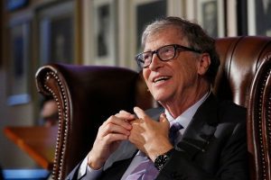 Bill Gates, receives the Professor Hawking Fellowship 2019 at the Cambridge Union,