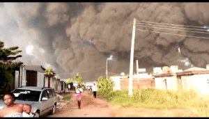 Pipeline explodes