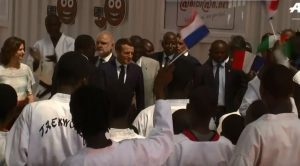 French president Emmanuel Macron visits Ivory Coast, inaugurates sports ...