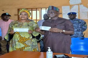Latest news in Nigeria today is that Governor Ortom, wife register at new polling unit