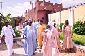 Latest news about Governor Bello's visit to the Emir of Zazzau, Alh. Ahmad Nuhu Bamali at his palace in zaria. 