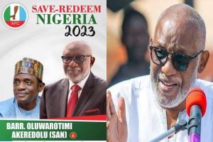 Latest news in Nigeria is that Akeredolu distances self from presidential election promotional activities