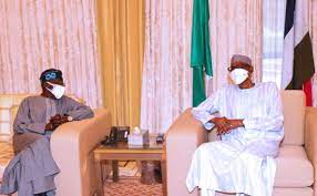 Tinubu visits Buhari at Aso Rock