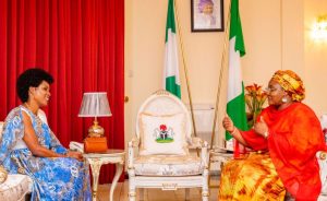 Aisha Buhari receives first lady of Burundi ahead of AFLPM Summit