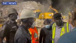 Governor Sanwo-Olu visits site of collapsed building at Ikoyi