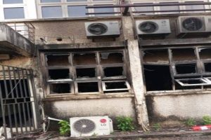 Early Morning fire burns part of Enugu Broadcasting Service Building