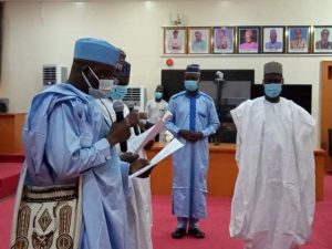 Governor Tambuwal swears-in two Permanent Secretaries, DGs