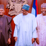 Buhari receives Kashim Shettima at Presidential villa