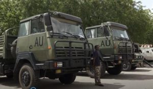 Army receives operational equipment, logistics from AU