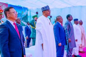 Buhari lays foundation of new ECOWAS Headquarters