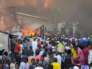 Just In: Fire guts Maiduguri Monday market