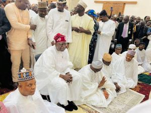 Tinubu, other Muslim faithful observe Jumaat prayers