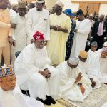 President Tinubu observes Juma'at prayer at Dolphin Estate Central Mosque