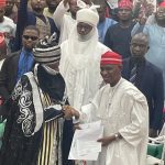 BREAKING: Gov Yusuf presents appointment letter to Emir Sanusi II