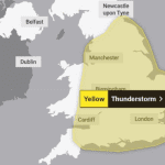 UK Met Office issues thunderstorm Yellow warning for parts of England, Wales