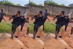 Video: Vigilante beat, strip Female Corps Member in Anambra