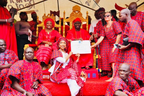 Minister Musawa Presents UNESCO World Heritage Inscription Certificate for Sango Festival to Alaafin of Oyo