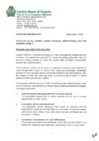 CIRCULAR ON REVISED CASH-RELATED POLICIES