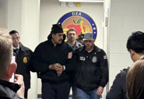 Maduro in handcuffs after capture by US Forces