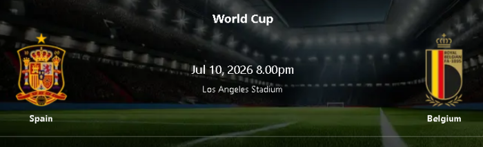 Spain vs Belgium